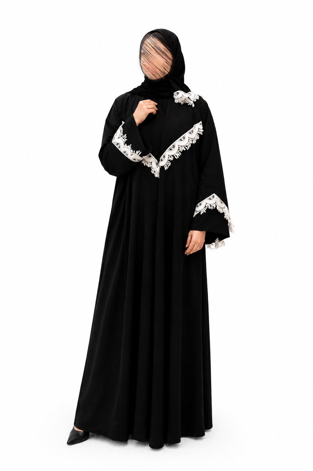 عباية سمو اسود وابيضs12